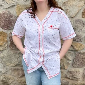 Claire’s Rose Valentine’s Day baseball shirt dress